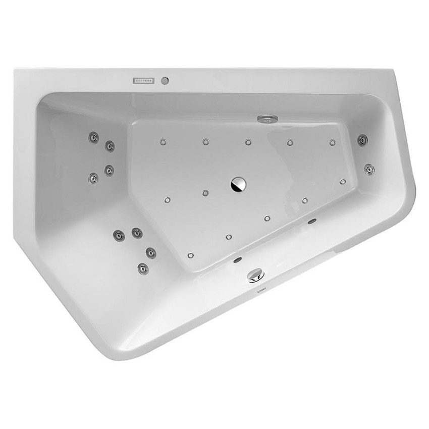 Immagine di Duravit PAIOVA 5 vasca idromassaggio 190x140cm installazione ad angolo integrata sx con sistema combi E, colore bianco 760392000CE1000