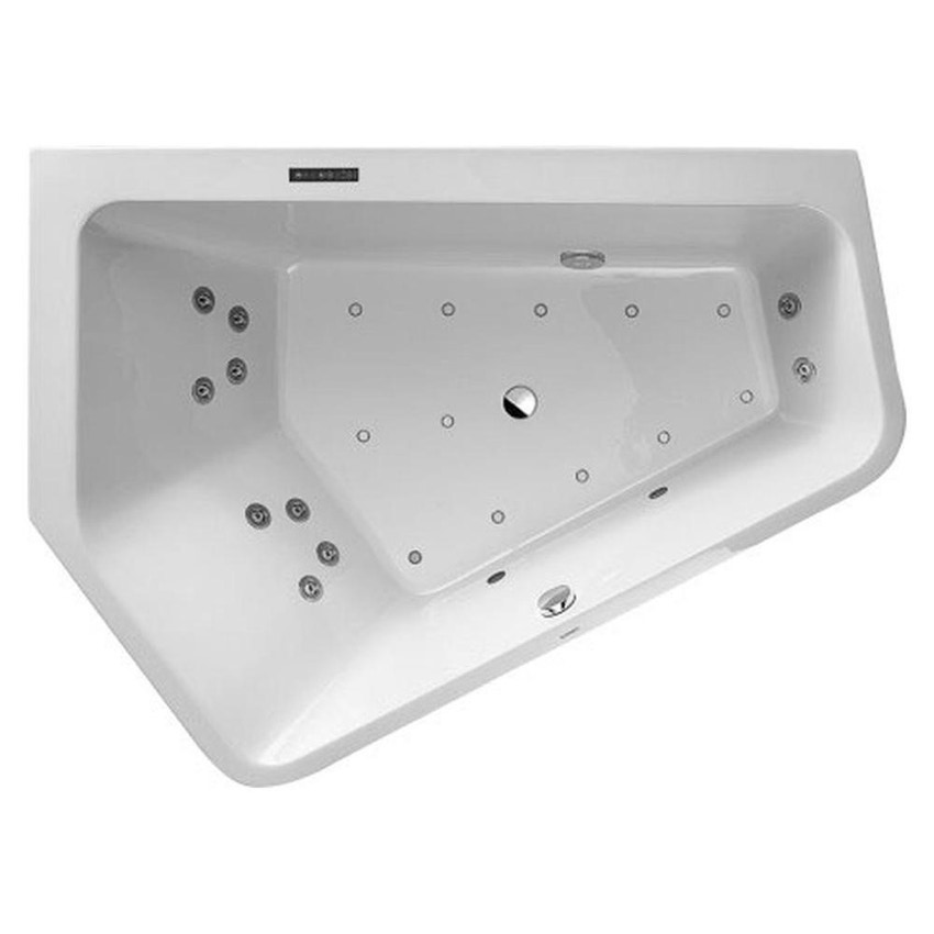 Immagine di Duravit PAIOVA 5 vasca idromassaggio 190x140cm installazione ad angolo integrata sx con sistema combi L, colore bianco 760392000CL1000