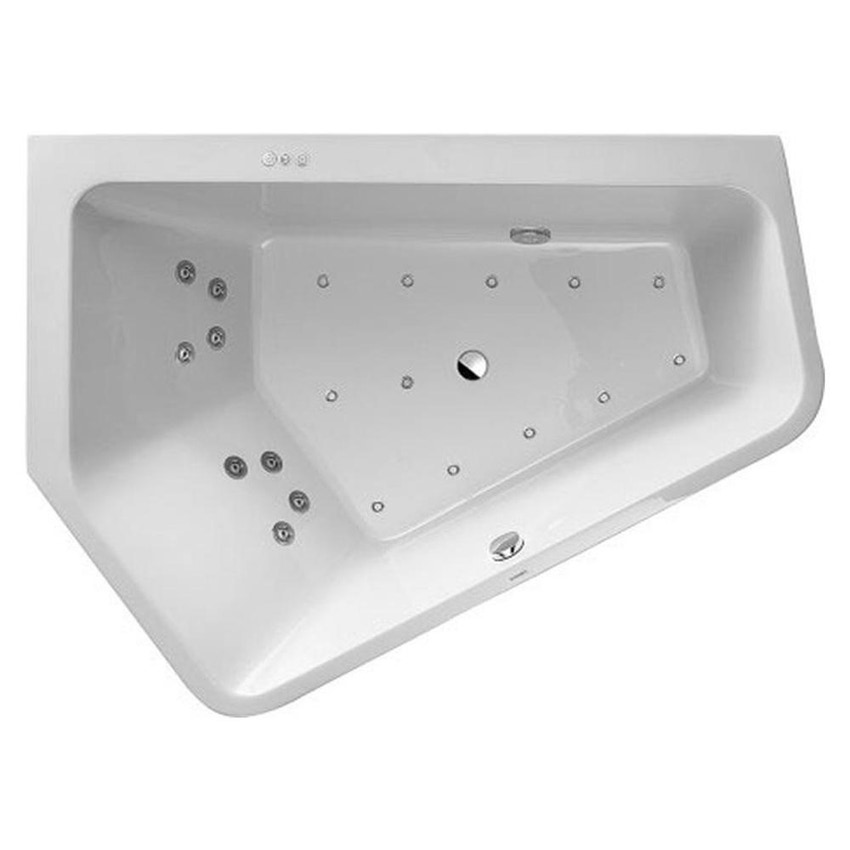 Immagine di Duravit PAIOVA 5 vasca idromassaggio 190x140cm installazione ad angolo integrata sx con sistema combi P, colore bianco 760392000CP1000