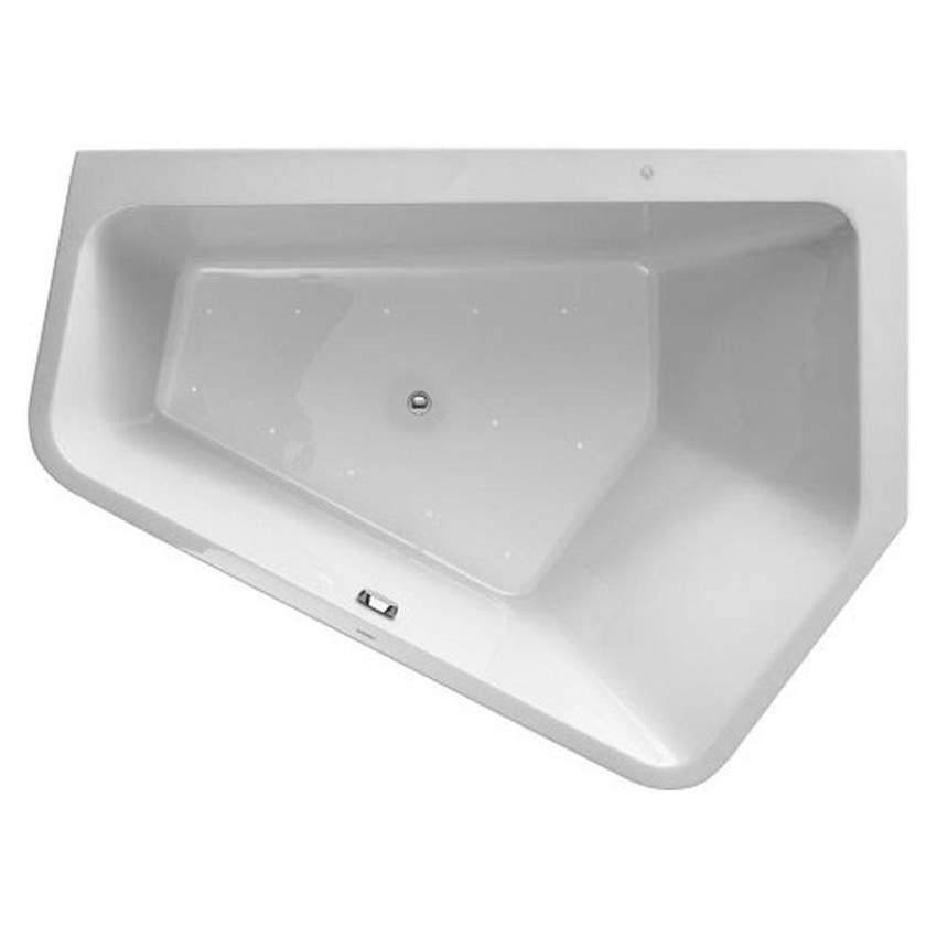 Immagine di Duravit PAIOVA 5 vasca idromassaggio 190x140cm installazione ad angolo ad incasso a dx con sistema ad aria, colore bianco 760393000AS0000