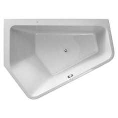 Immagine di Duravit PAIOVA 5 vasca idromassaggio 190x140cm installazione ad angolo a sx con sistema aria, colore bianco 760396000AS0000