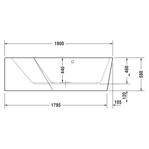 Immagine di Duravit PAIOVA 5 vasca idromassaggio 190x140cm installazione ad angolo a sx con sistema combi E, colore bianco 760396000CE1000