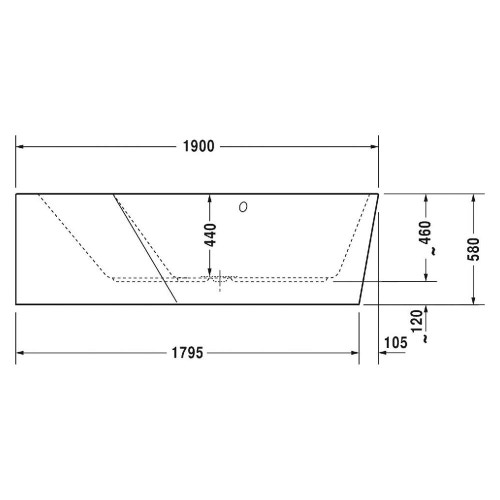 Immagine di Duravit PAIOVA 5 vasca idromassaggio 190x140cm installazione ad angolo a sx con sistema combi P, colore bianco 760396000CP1000