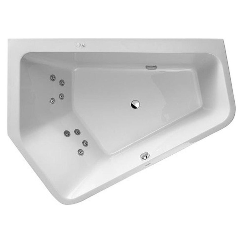 Immagine di Duravit PAIOVA 5 vasca idromassaggio 190x140cm installazione ad angolo a sx con sistema a getto, colore bianco 760396000JS1000