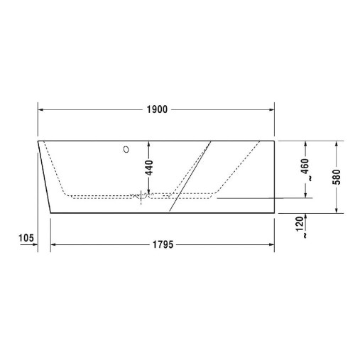 Immagine di Duravit PAIOVA 5 vasca idromassaggio 190x140cm installazione ad angolo a dx con sistema aria, colore bianco 760397000AS0000