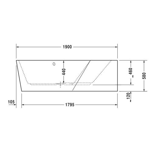 Immagine di Duravit PAIOVA 5 vasca idromassaggio 190x140cm installazione ad angolo a dx con sistema combi E, colore bianco 760397000CE1000