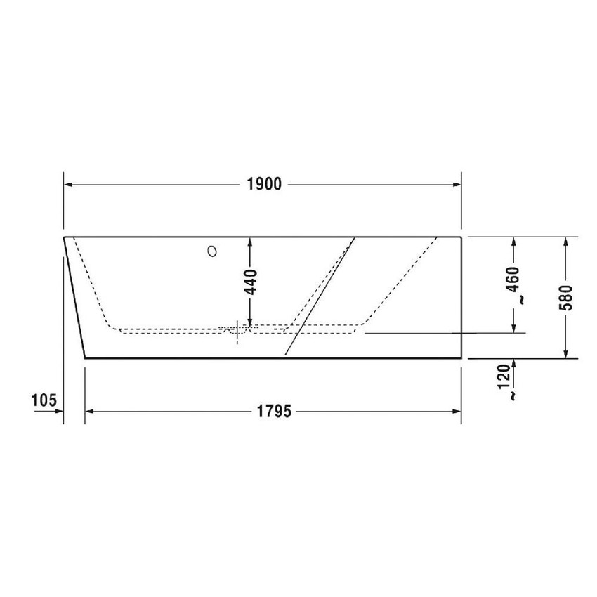 Immagine di Duravit PAIOVA 5 vasca idromassaggio 190x140cm installazione ad angolo a dx con sistema a getto, colore bianco 760397000JS1000