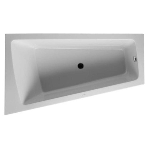 Immagine di Duravit PAIOVA vasca da bagno L.170 P.100 cm con pannello frontale integrato, installazione ad angolo sx, colore bianco 700264000000000
