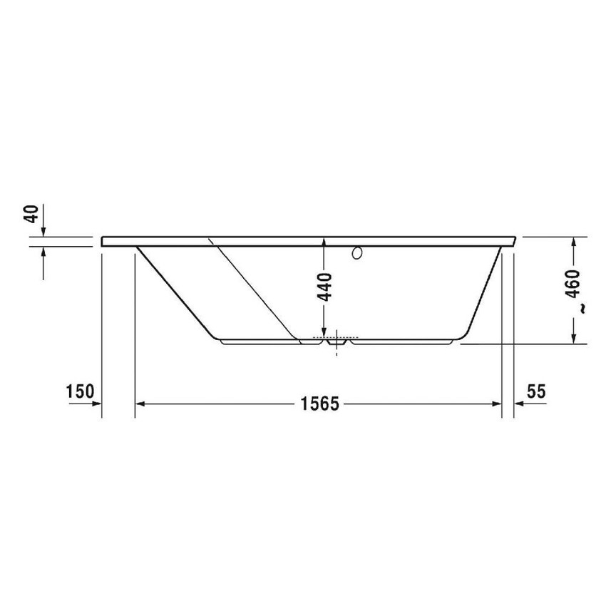 Immagine di Duravit PAIOVA 5 vasca a incasso L.177 P.130 cm, installazione ad angolo integrata a sx, colore bianco 700390000000000