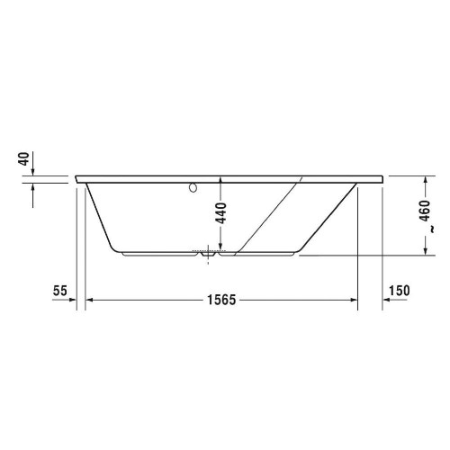 Immagine di Duravit PAIOVA 5 vasca a incasso L.177 P.130 cm, installazione ad angolo integrata a dx, colore bianco 700391000000000