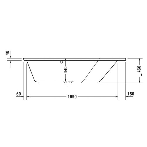 Immagine di Duravit PAIOVA 5 vasca a incasso L.190 P.140 cm, installazione ad angolo integrata a dx, colore bianco 700393000000000