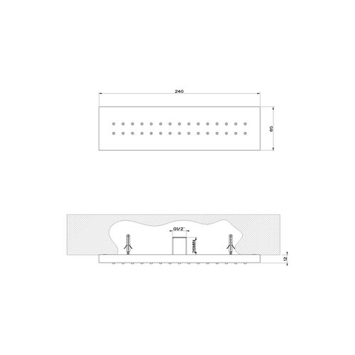 Immagine di Gessi WELLNESS soffione laterale, finitura black metal PVD 32975#706