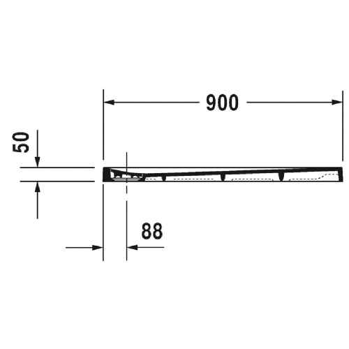 Immagine di Duravit STONETTO piatto doccia quadrato 90 cm, colore antracite 720146680000000