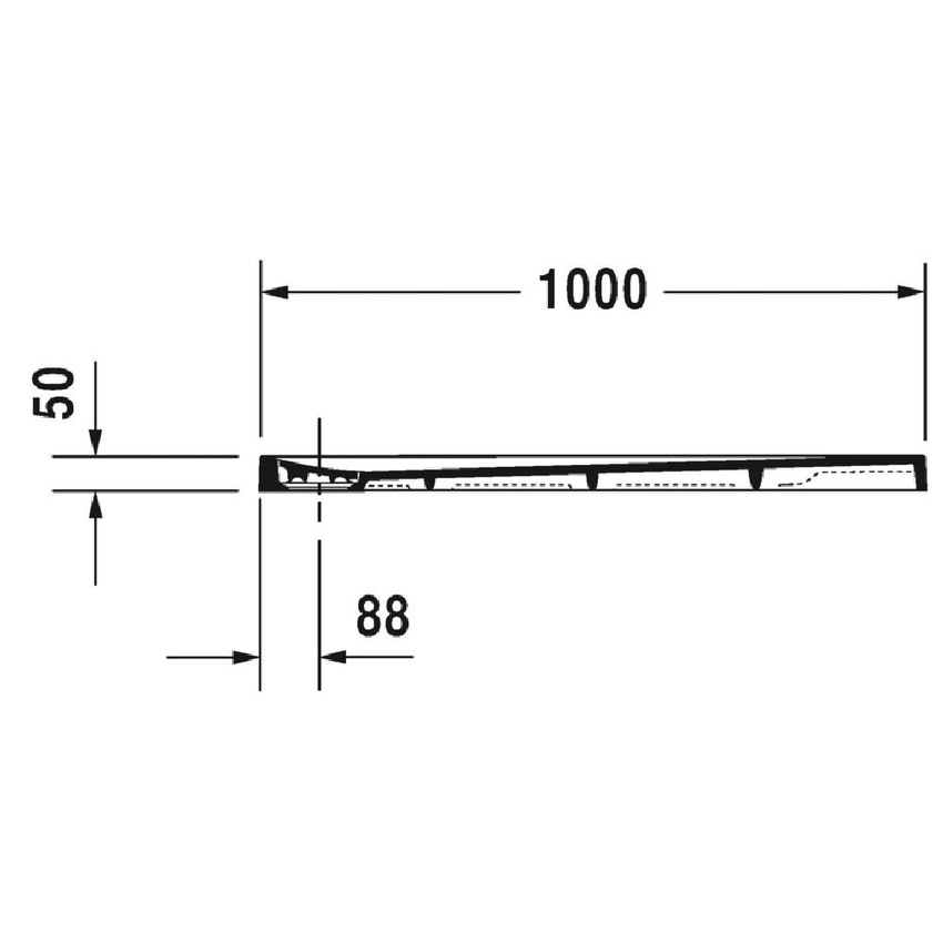Immagine di Duravit STONETTO piatto doccia rettangolare L.80 P.100 cm, colore antracite 720147680000000