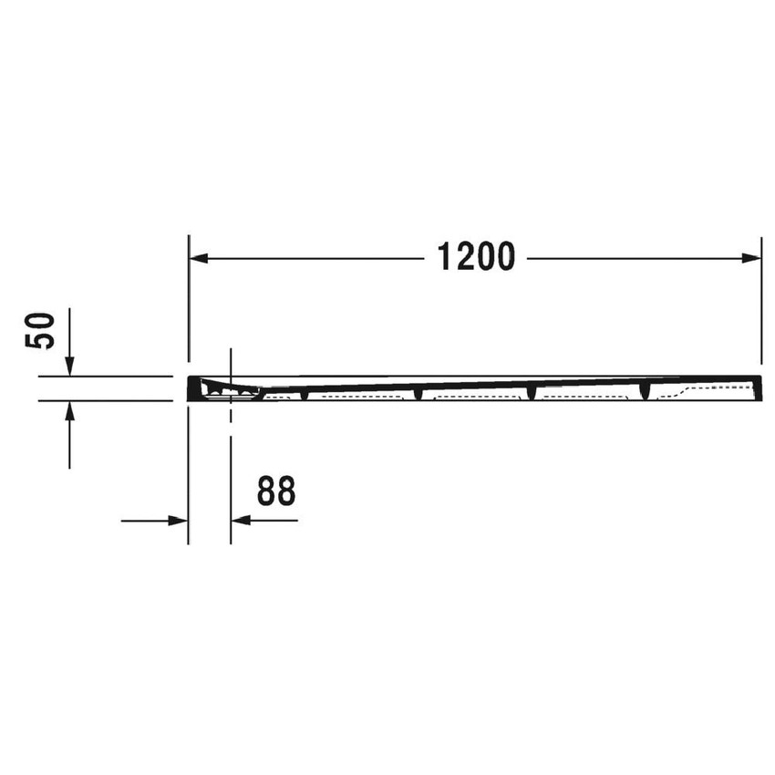 Immagine di Duravit STONETTO piatto doccia rettangolare L.80 P.120 cm, colore antracite 720148680000000