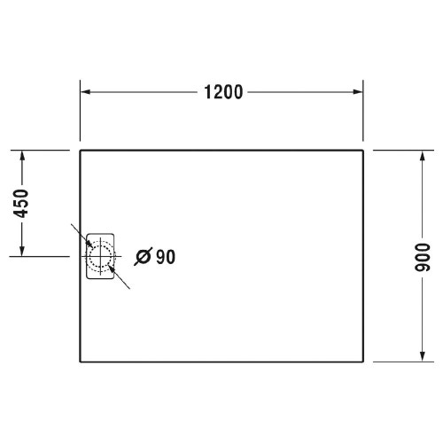 Immagine di Duravit STONETTO piatto doccia rettangolare L.90 P.120 cm, colore bianco 720149380000000