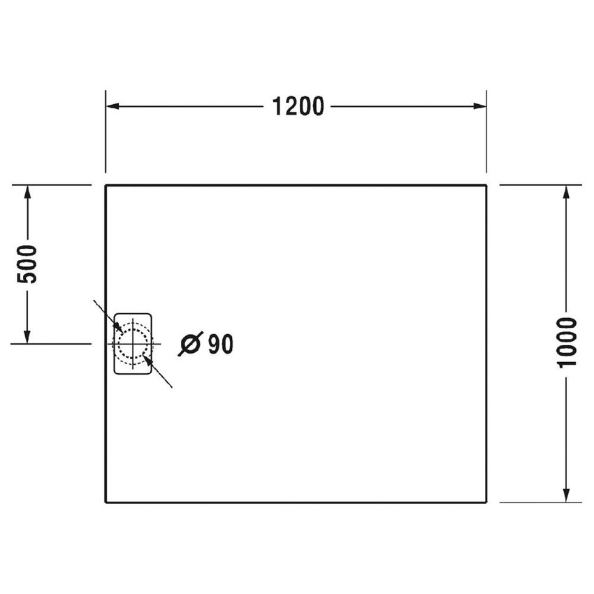 Immagine di Duravit STONETTO piatto doccia rettangolare L.100 P.120 cm, colore antracite 720168680000000