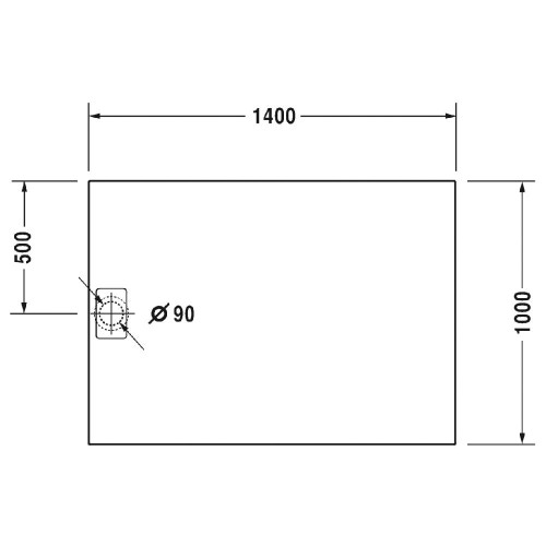 Immagine di Duravit STONETTO piatto doccia rettangolare L.100 P.140 cm, colore sabbia 720170480000000