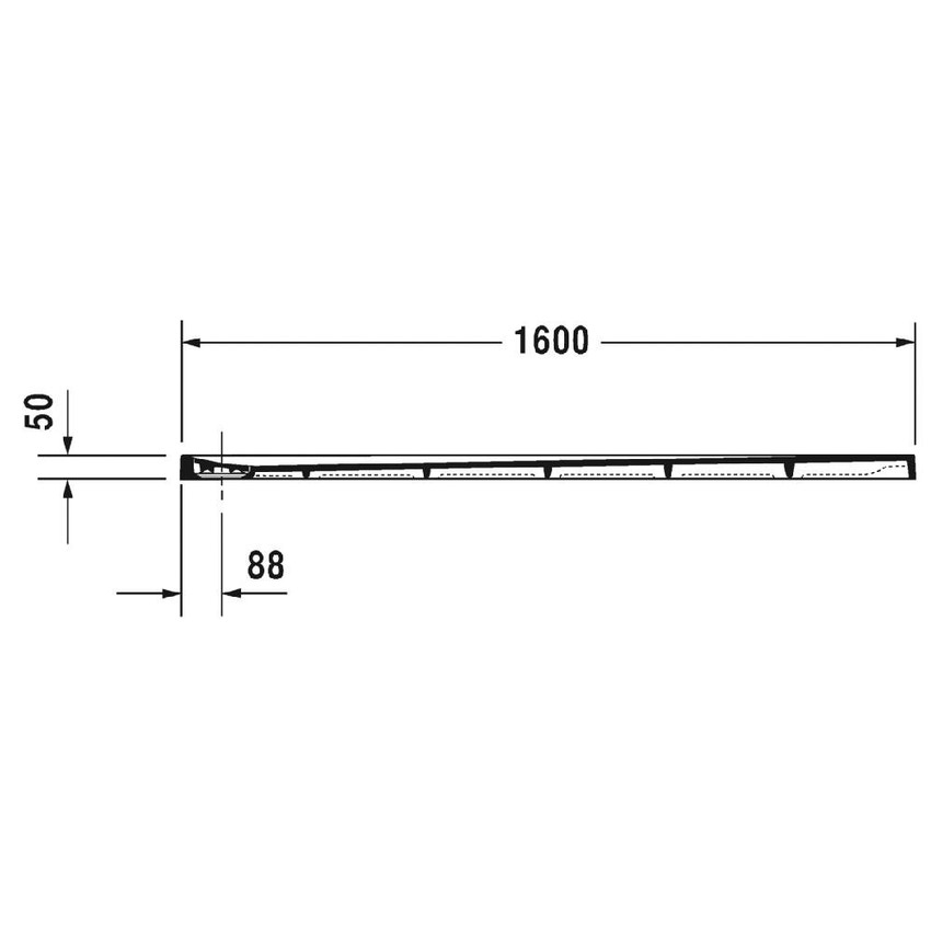 Immagine di Duravit STONETTO piatto doccia rettangolare L.100 P.160 cm, colore bianco 720171380000000