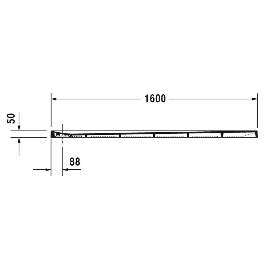 Immagine di Duravit STONETTO piatto doccia rettangolare L.100 P.160 cm, colore grigio cemento 720171180000000