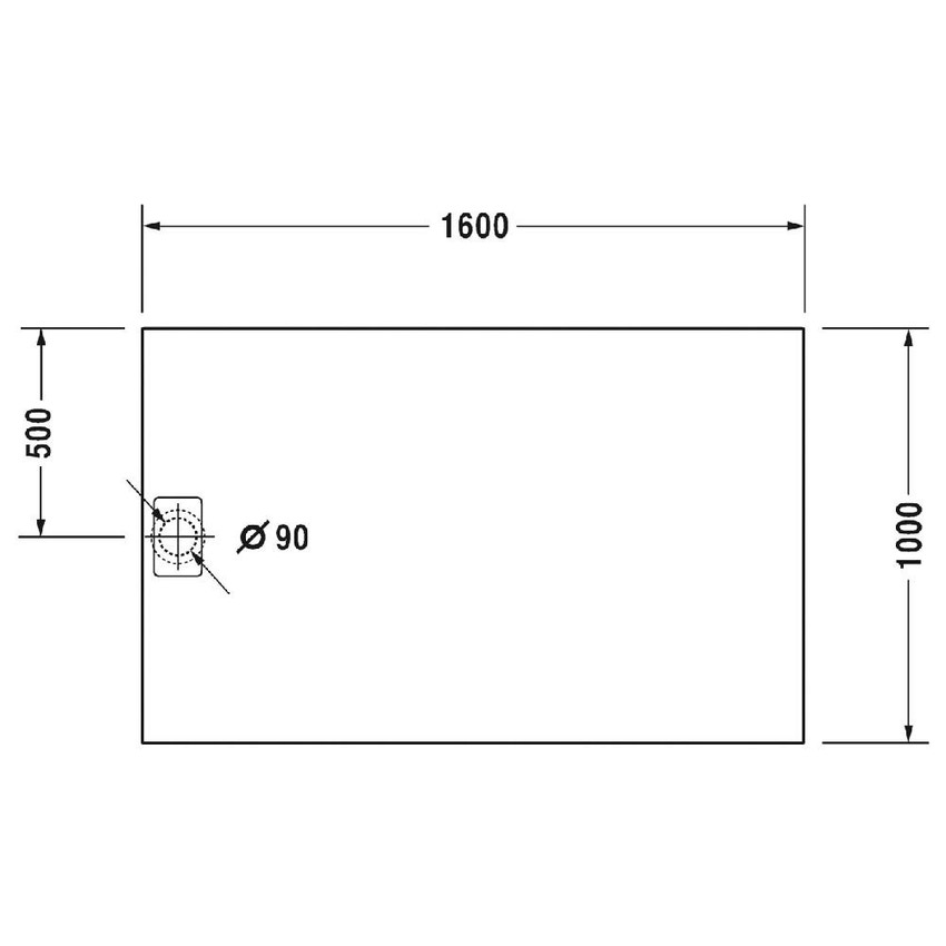 Immagine di Duravit STONETTO piatto doccia rettangolare L.100 P.160 cm, colore sabbia 720171480000000
