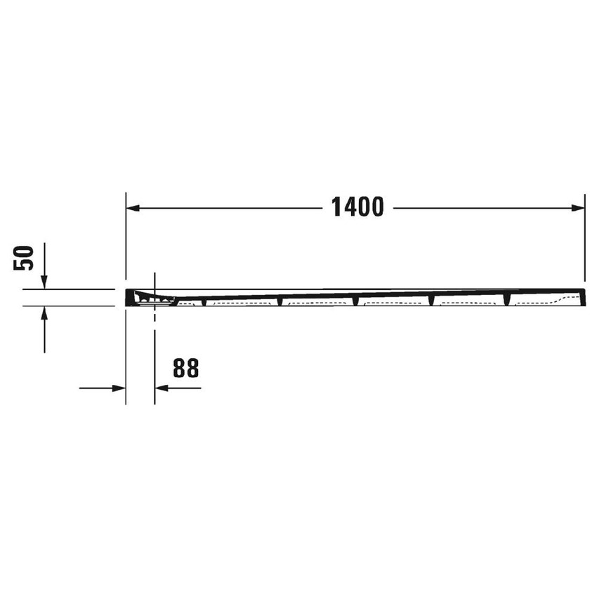 Immagine di Duravit STONETTO piatto doccia rettangolare L.80 P.140 cm, colore antracite 720217680000000