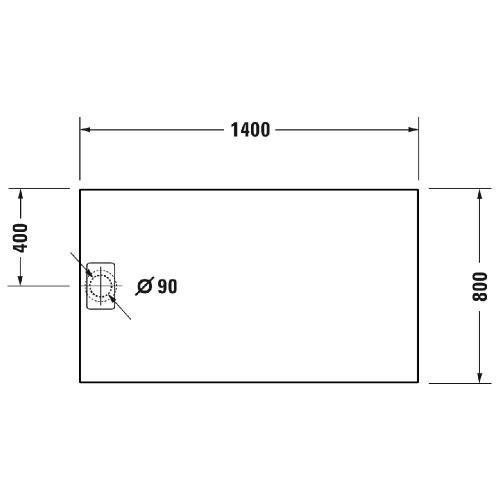 Immagine di Duravit STONETTO piatto doccia rettangolare L.80 P.140 cm, colore antracite 720217680000000
