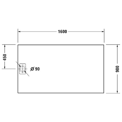Immagine di Duravit STONETTO piatto doccia rettangolare L.90 cm P.160 cm, colore antracite 720218680000000