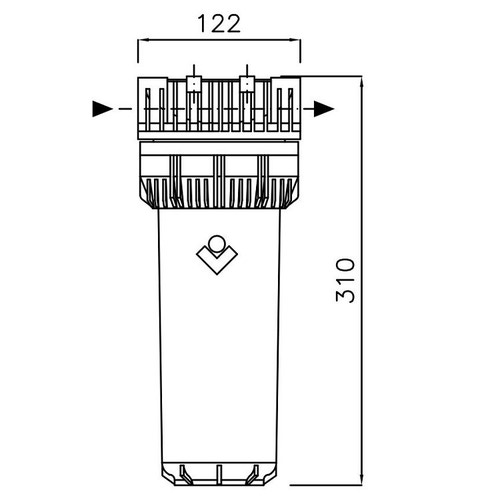 Immagine di Cillit Filtri Duna, per acque potabili e di processo, raccordo 1", solo corpo 012054