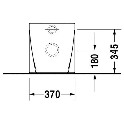 Immagine di Duravit STARCK 2 vaso a pavimento a cacciata, a filo parete, con scarico orizzontale, senza sedile, fabbisogno di acqua di risciacquo 4,5 l, UWL classe 1, colore bianco 2128090000