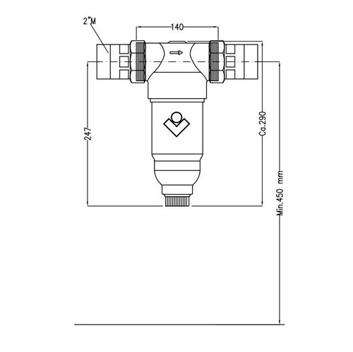 Immagine di Cillit Eurofiltro WF, 2", filtro autopulente ad uso tecnologico 010539AA