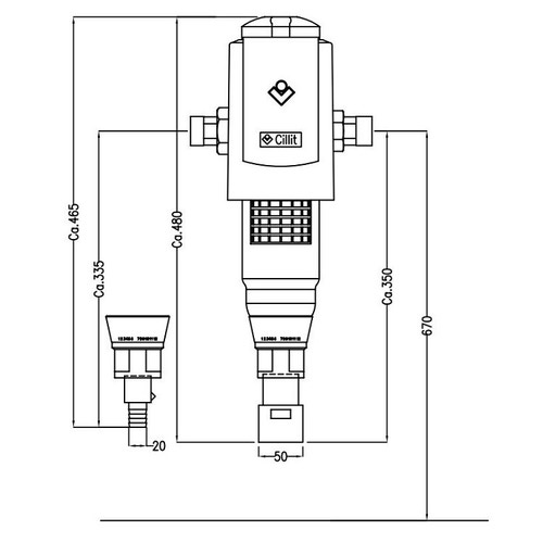 Immagine di BWT Cillit MULTIPUR BIO M 1" HY filtro autopulente manuale 012911AG