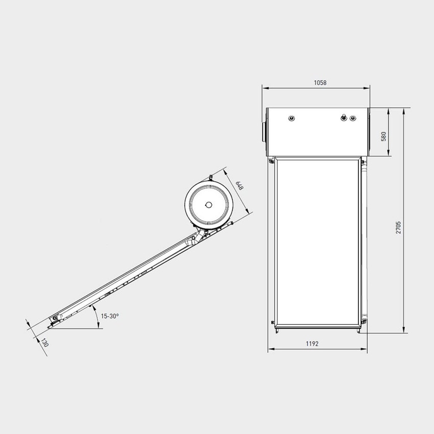 Immagine di Immergas NATURAL SOL 150 V2 Sistema solare a circolazione naturale con collettore piano e serbatoio esterno 3.028431