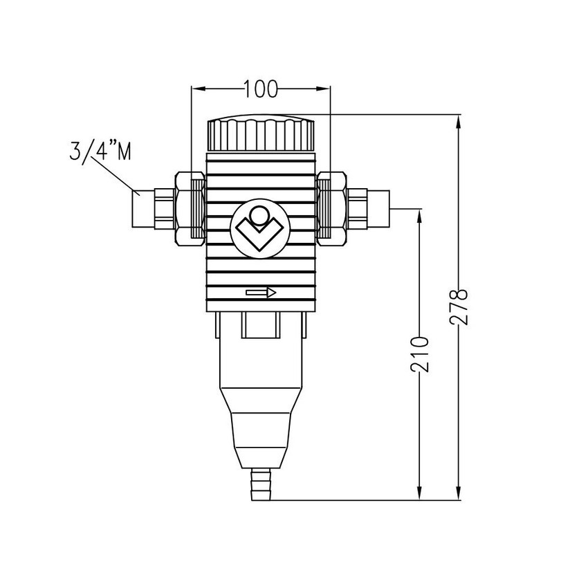 Immagine di BWT Cillit Filtro Eurodiago Bio, carenato, autopulente, raccordo 3/4" 12799AG