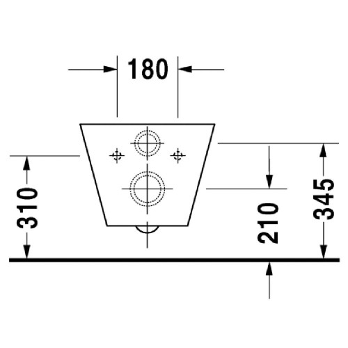 Immagine di Duravit STARCK 1 vaso sospeso a cacciata, senza sedile, fabbisogno di acqua di risciacquo 4,5 l, UWL classe 1, colore bianco 0210090064