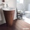 Immagine di Duravit STARCK 1 lavabo consolle 58 cm monoforo, con troppopieno e bordo per rubinetteria, WonderGliss, colore bianco 04065800001