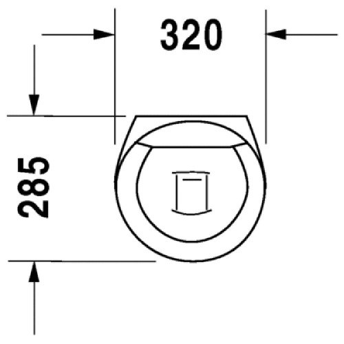 Immagine di Duravit STARCK 1 orinatoio con entrate e uscite nascoste, ad aspirazione, per coperchio, senza mosca, colore bianco 0835320000
