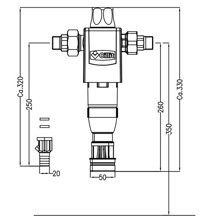 Immagine di Cillit Filtro autopulente Galileo NHY, raccordo 3/4"  12990AA