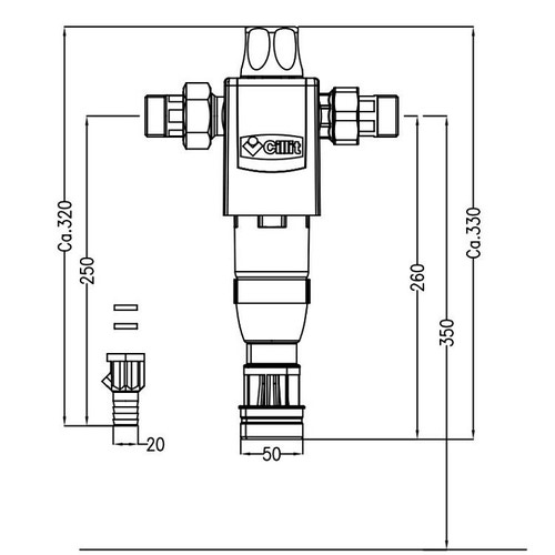 Immagine di Cillit Filtro autopulente Galileo NHY, raccordo 1"  12991AA
