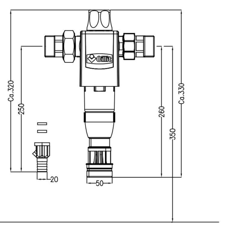 Immagine di Cillit Filtro autopulente Galileo NHY, raccordo 1 1/4"  12992AA
