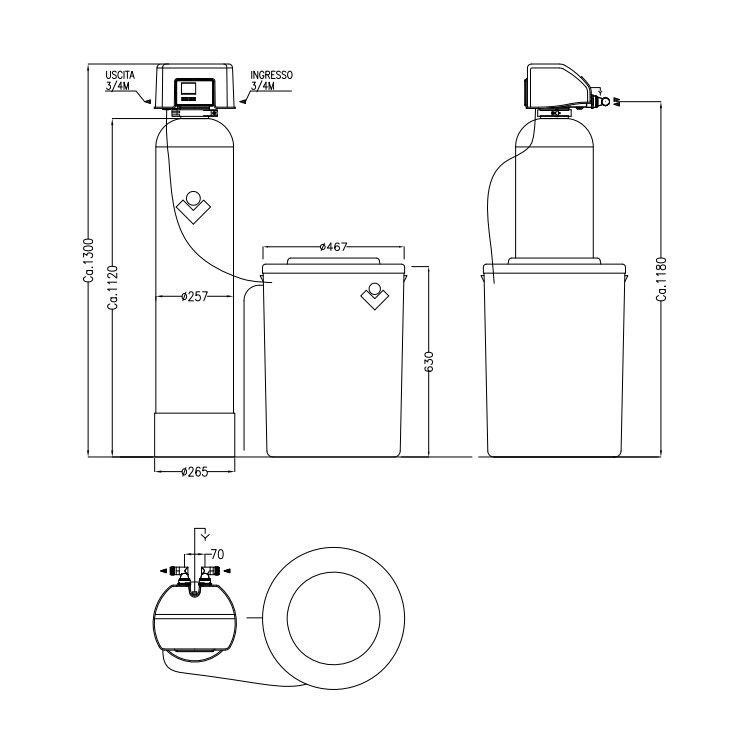 Immagine di Cillit Addolcitore automatico elettronico DOMOSOFT UKV-BIO BS 35 081100