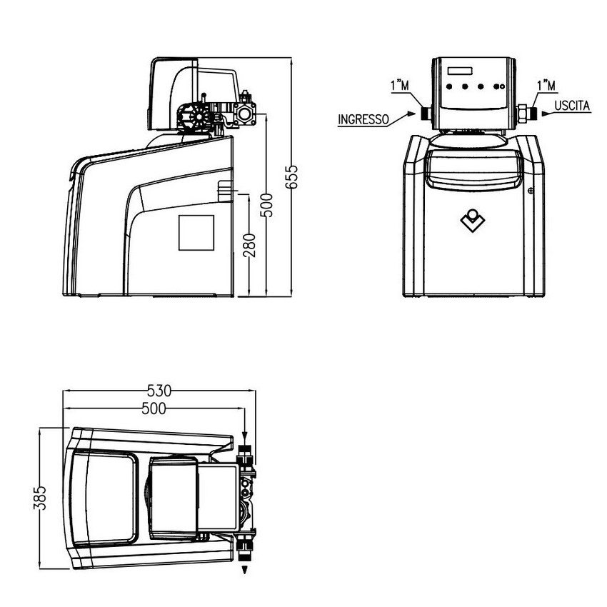 Immagine di BWT Cillit PARAT 32 BIODATA CYBER A6X addolcitore monoblocco volumetrico 125506404