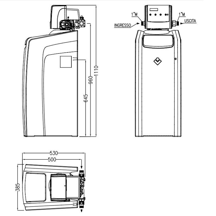 Immagine di BWT Cillit PARAT 78 BIODATA CYBER A6X addolcitore monoblocco volumetrico 125506406