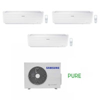 Immagine di Samsung WINDFREE PURE R32 Climatizzatore trial split inverter WiFi, bianco | unità esterna 5.2 kW unità interne 7000+7000+12000 BTU AJ052RCJ3EG/EU+2xAR07NXCXAWKNEU+AR12NXCXAWKNEU