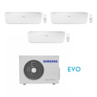 Immagine di Samsung WINDFREE EVO R32 Climatizzatore trial split inverter WiFi, bianco | unità esterna 5.2 kW unità interne 7000+7000+7000 BTU AJ052RCJ3EG/EU+3xAR07RXPXBWKNEU