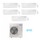 Samsung WINDFREE EVO R32 Climatizzatore penta split inverter WiFi, bianco | unità esterna 10 kW unità interne 9000+9000+9000+9000+9000 BTU AJ100RCJ5EG/EU+5xAR09RXPXBWKNEU
