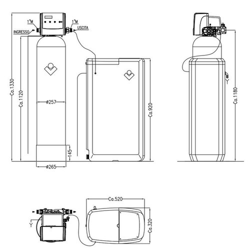 Immagine di BWT Cillit Addolcitore automatico  biblocco NECKAR BIODATA CYBER 118, 1"  013652AE