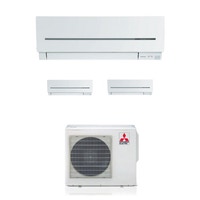 Immagine di Mitsubishi  MSZ-SF Climatizzatore trial split inverter Bianco | unità esterna 6,8 kW unità interne 7000+7000+7000 BTU MXZ-3E68VA+3xMSZ-SF20VA 