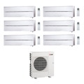 Immagine di Mitsubishi MSZ-LN Climatizzatore a parete esa split inverter Wi-Fi, bianco | unità esterna 12.2 kW unità interne 9000+9000+9000+9000+12000+12000 BTU MXZ-6D122VA-4xMSZ-LN25VGV-2xMSZ-LN35VGV