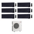 Immagine di Mitsubishi MSZ-LN Climatizzatore a parete esa split inverter Wi-Fi, nero | unità esterna 12.2 kW unità interne 9000+9000+9000+9000+12000+12000 BTU MXZ-6D122VA-4xMSZ-LN25VGB-2xMSZ-LN35VGB